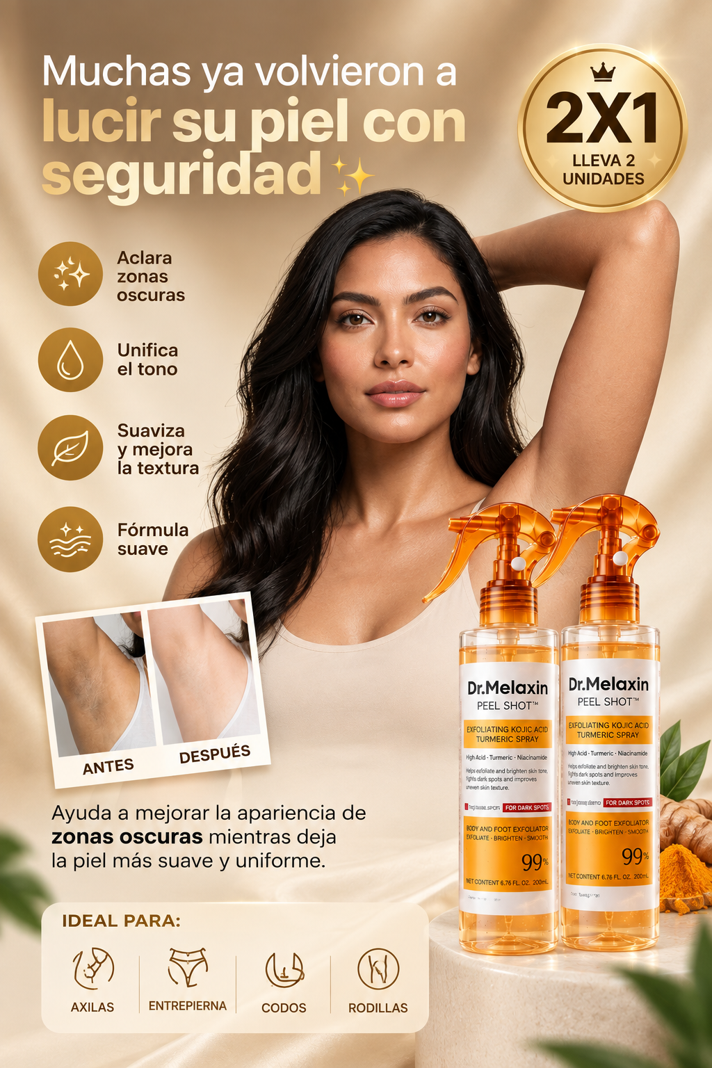 Exfoliante Aclarador Corporal Peel Shot®